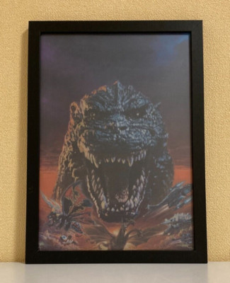 Ohrai Noriyoshi Godzilla 1995,art,Framed clear file,wall hanging,Japan Black-image
