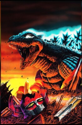 Godzilla VS. MMPR 2024 C2E2 Exclusive Print - Art By: Poncho-11X17-image