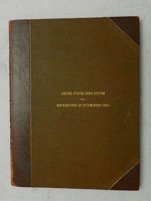 1918, US Zone System for Distribution of Bituminous Coal, LEATHER PRIVATE MAPS-image