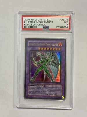 YUGIOH! Elemental Hero Shining Phoenix Enforcer EOJ-EN033 Ultra 1st Ed PSA 7-image