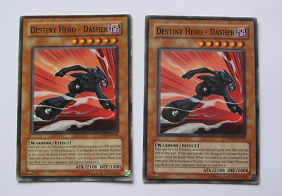 Destiny Hero - Dasher x 2 - yugioh DP05-EN010 Light Play-image