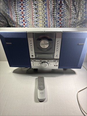 Fisher SLIM-1500 AM FM Radio CD Player Stereo W/ Detachable Speakers and Remote-image