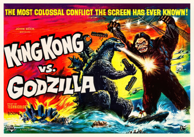 King Kong Vs. Godzilla Vintage Movie Poster - Art Print - Wall Decor-image