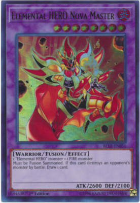 Yugioh - Elemental HERO Nova Master - BLLR-EN056 - Ultra Rare - 1st Ed. - NM/M-image