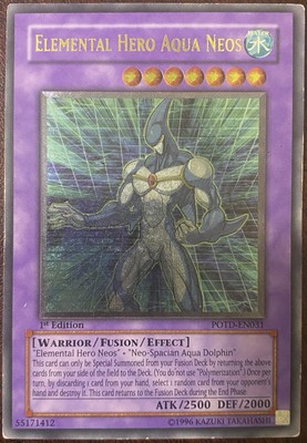 Elemental Hero Aqua Neos POTD-EN031 Ultimate Rare 1st Edition - YuGiOh-image
