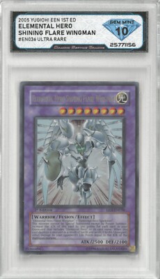 2005 Yugioh! 1st ELEMENTAL HERO SHINING FLARE WINGMAN een-en036💎DSG 10 Gem Mint-image