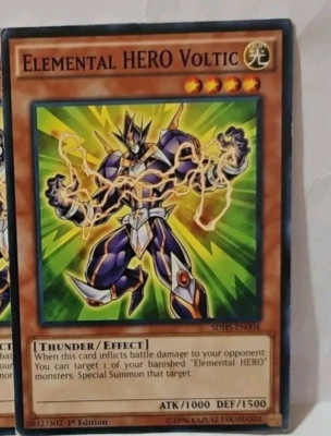 YUGIOH ELEMENTAL HERO VOLTIC  COMMON LIGHT PLAYED-image