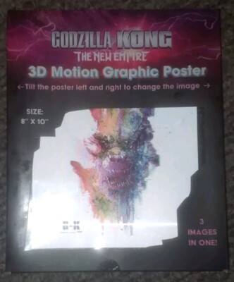 Godzilla x Kong The New Empire 3D Motion Lenticular Graphic Poster 8×10 Wall Art-image