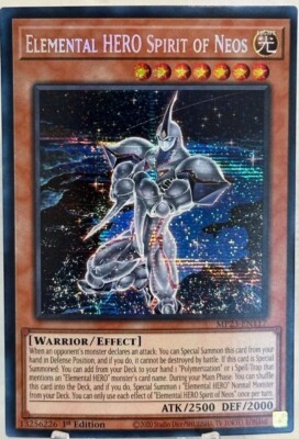 Yugioh Elemental Hero Spirit Of Neos MP23 Secret Rare NM 1st Edition -image