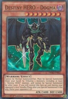Yugioh-Destiny HERO - Dogma-Super Rare-1st Edition-DESO EN011 (NM)-image