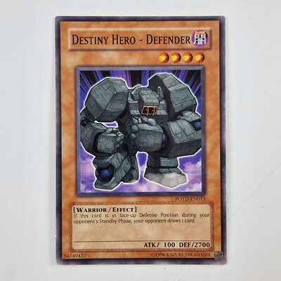 Destiny Hero - Defender POTD-EN013 Unlimited - Near Mint Yugioh Card English-image