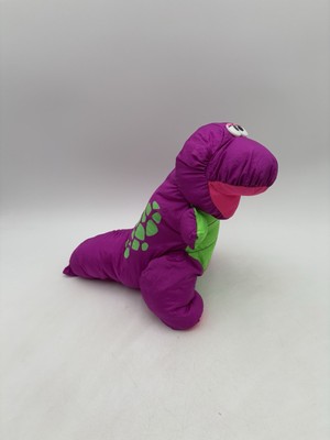Vintage Fisher Price Puffalump Dinosaur Plush Purple Nylon Roar Sound Tested-image