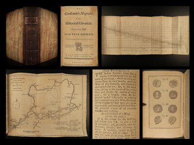 1771 1ed Gentlemans Magazine Gentoo Paganism Slavery MAPS Isaac Newton Principia-image