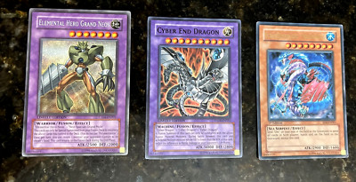 Yu-Gi-Oh! TCG Elemental HERO GRAND NEOS & CYBER END DRAGON  3 CARDS  SEE PIC hl-image