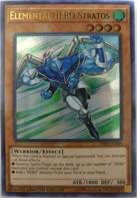 Yugioh! LP Elemental HERO Stratos - JMPS-EN008 - Ultra Rare - Limited Edition Li-image