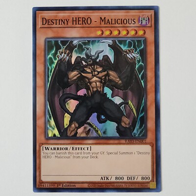 Destiny HERO - Malicious - RA03-EN001 - NM - Super Rare - 1st ed - Yugioh-image