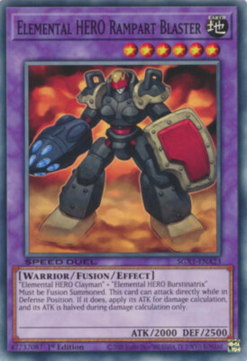Yugioh! Elemental HERO Rampart Blaster - SGX1-ENA23 - Common - 1st Edition Near -image
