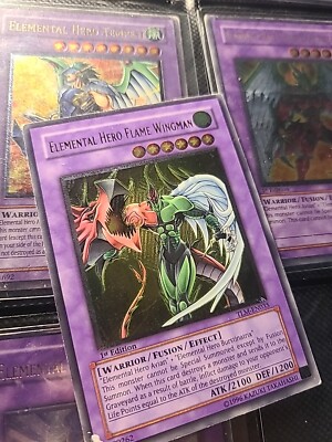 Yugioh Elemental Hero Flame Wingman TLM-EN035 Ultimate Rare 1st Edition -image