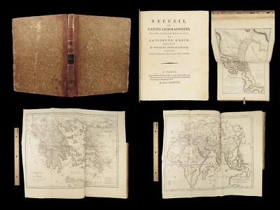 1788 Greek ATLAS 32 Maps Travels of Anacharsis Greece Philosophy Persia Attica-image