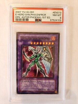 Yu-Gi-Oh! 2007 Elemental Hero Shining Phoenix Enforcer 1st Ed DP05-EN013 PSA 8-image