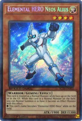 ELEMENTAL HERO NEOS ALIUS SECRET RARE SGX4-ENA02 LIGHT PLAY YUGIOH-image