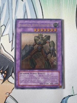 Elemental Hero Grand Neos STON-EN035 Ultimate Rare 1st Edition NM/LP Condition-image