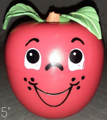 Vintage 1972 Fisher Price Happy Apple Rolly Poly Chime Sound And Stem -image