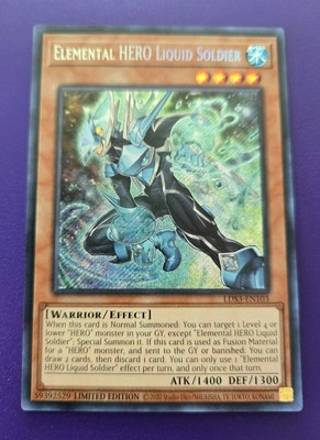 Elemental Hero Liquid Soldier Secret Rare Limited Ed LDS3-EN103 NM Yugioh-image