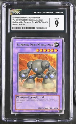 CGC 9 Yugioh Elemental HERO Mudballman MDP2-EN002K Redemption (STOCK Photo)-image