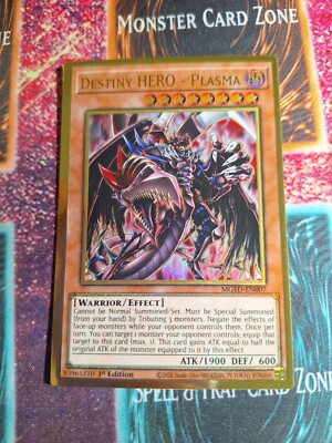 Yu-Gi-Oh! Destiny HERO - Plasma MGED-EN007 Premium Gold Rare 1st Edition NM/LP-image