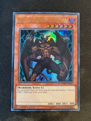 Destiny HERO - Malicious - Ultra Rare - LEHD-ENA04 - Yu-Gi-Oh Card N/M-image