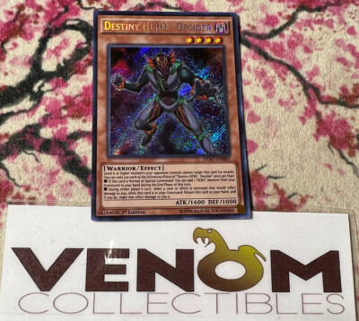 1x (M/NM) - Destiny HERO - Decider - DESO-EN003 - Secret Rare 1st Edition YuGiOh-image