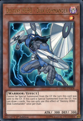 1st ed Destiny HERO - Disk Commander ultra rare LEHD-ENA08 Yugioh-image