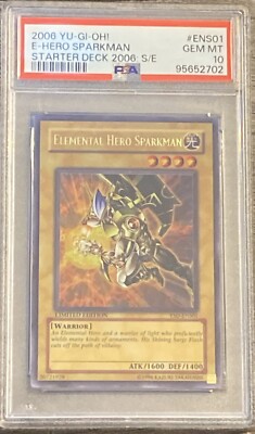 2006 Yu-Gi-Oh! E-Hero Sparkman Limited Edition Starter Deck YSD-ENS01 PSA 10-image