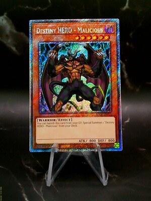 Destiny HERO - Malicious Platinum Secret Rare 1st Edition RA03-EN001 2024 YuGiOh-image