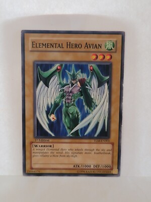 YUGIOH ELEMENTAL HERO AVIAN TLM 1ST EDITION COMMON LIGHT PLAYED-image