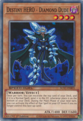 Destiny HERO - Diamond Dude - SGX1-ENB03 - Common - 1st Edition NM YuGiOh!  Spee-image