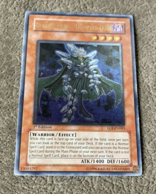 Yugioh! LP Destiny Hero - Diamond Dude EOJ-EN003 Ultimate Rare 1st Edition-image