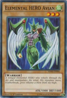 Elemental HERO Avian - SDHS-EN006 - Common - 1st Edition x1 - Near Mint-image