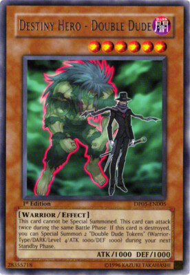 1x Destiny Hero - Double Dude - DP05-EN005 - Rare - Unlimited Edition Lightly Pl-image