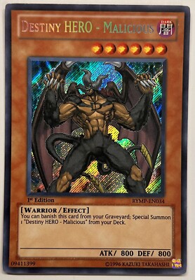 YuGiOh! Destiny HERO - Malicious RYMP-EN034 Ra Yellow Mega Pack 1st Edition NM-image