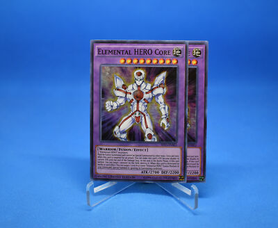 Yu-Gi-Oh! 2x Elemental HERO Core [SHVI-ENSE2] Super Rare Ltd Ed PL-image