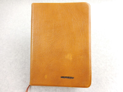 The Holy Bible NIV 1978 Zondervan Brown Genuine Cowhide Leather Thumb Index Maps-image