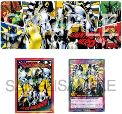 Yugioh Rush Duel Elemental HERO Official DuelSet Jump Festa Playmat Sleeve NEW-image