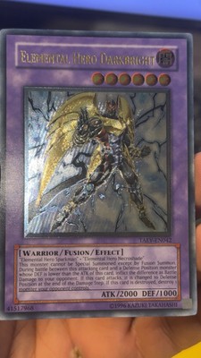 Yugioh Elemental HERO Darkbright LCGX-EN063 1st Edition Super Rare Holo - LP-NM-image