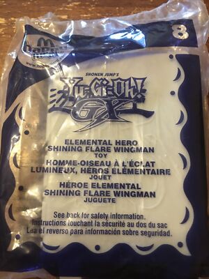 Yu-Gi-Oh GX elemental hero shining flare wingman #8 mcdonalds toy 2006-image