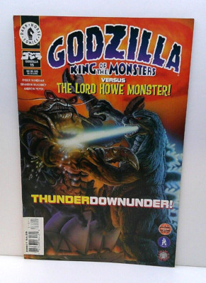 GODZILLA KING OF THE MONSTERS COMIC BOOK #15 1996 COVER ART BY CHRIS SCALF-image