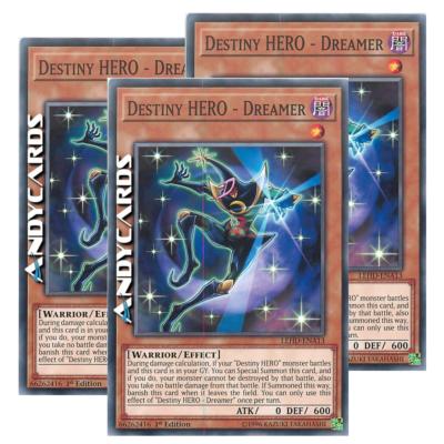ENG 3x DREAMER - HERO OF DESTINY / DESTINY HERO • Common • LEHD ENA13 • YUGIOH-image