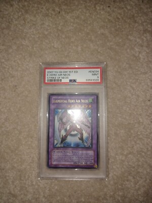 YuGiOh Elemental Hero Air Neos STON-EN034 1st Edition Ultra Rare PSA 9 Mint-image