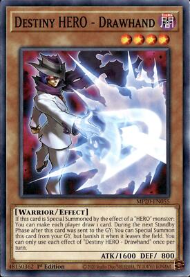 Yu-Gi-Oh! Destiny HERO - Drawhand MP20-EN055 Common NM-image